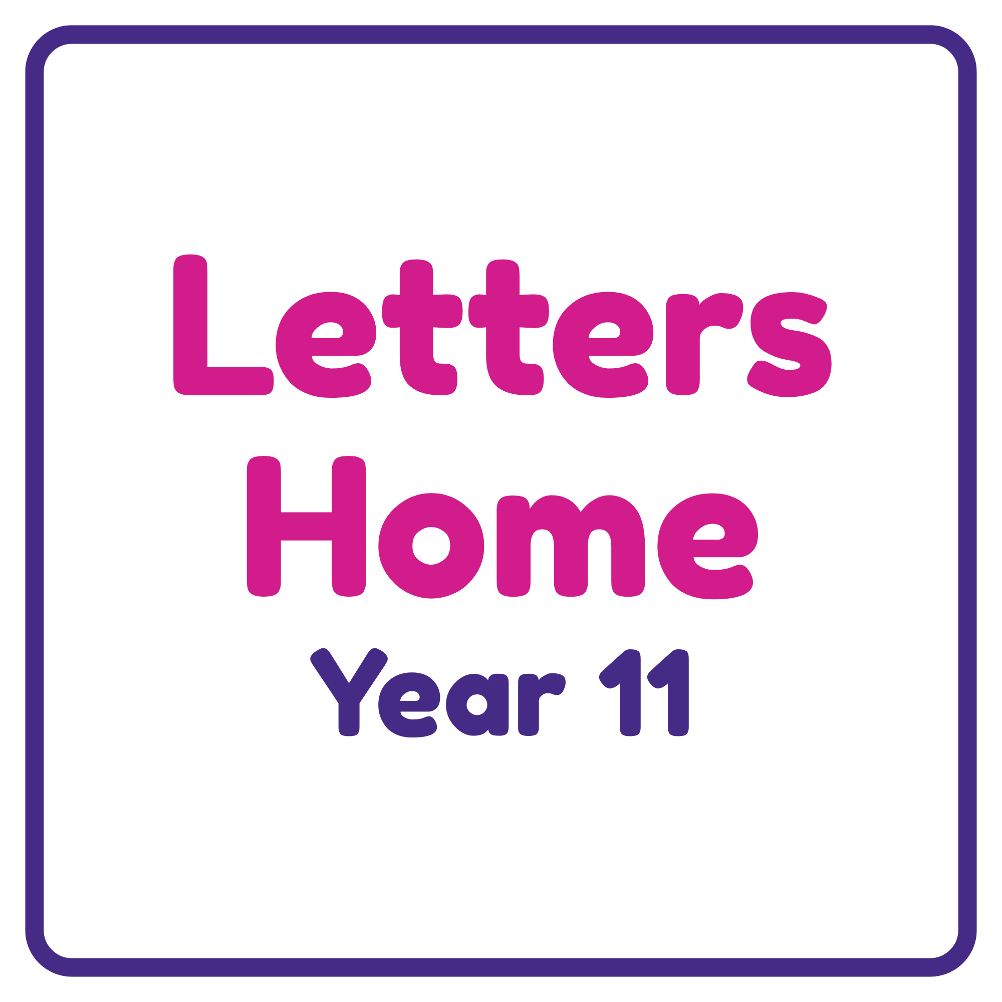 Letters Home Year 11