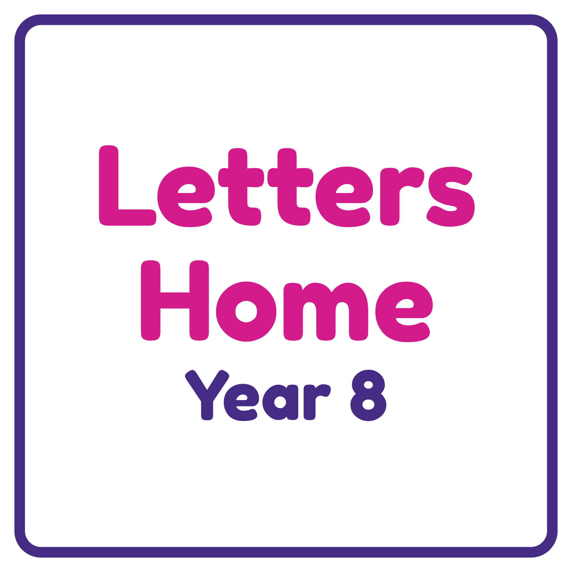 Letters Home Year 8